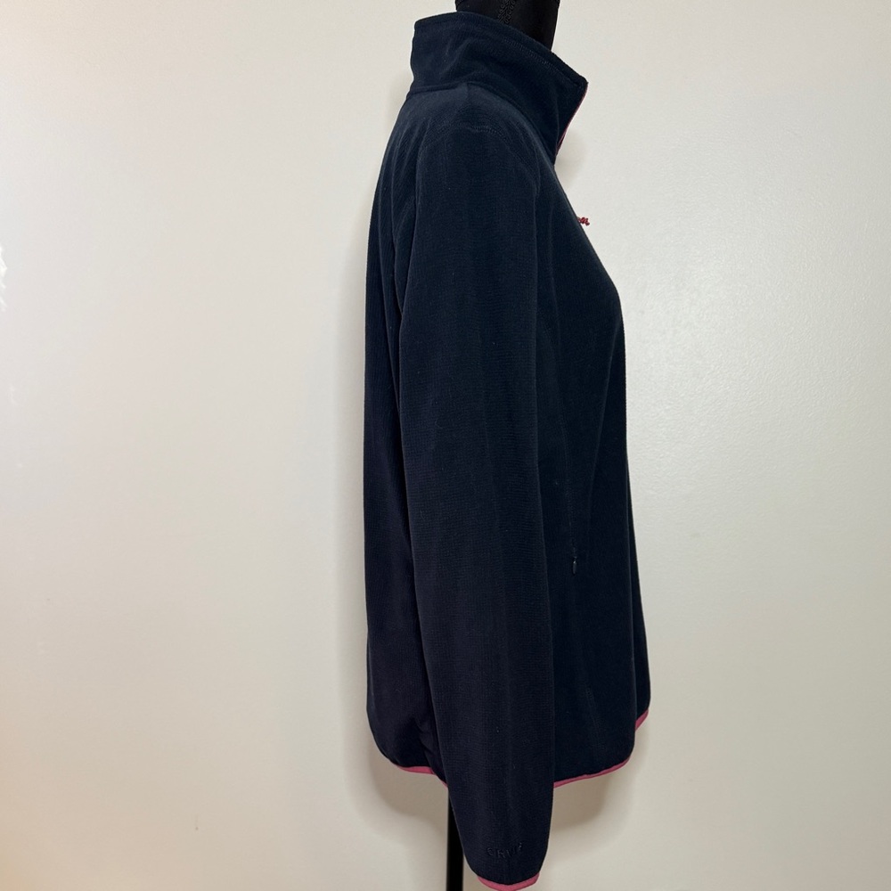 Orvis Navy Fleece with Pink‎ Trim - Picture 3 of 5